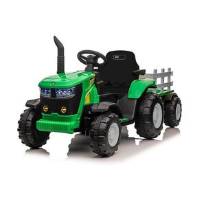 Tractor electric 12V cu remorca Nichiduta Track Green imagine