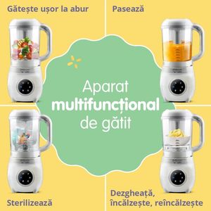 Aparat automat multifunctional de gatit cu aburi si blender 5 in 1 Easycare Baby imagine