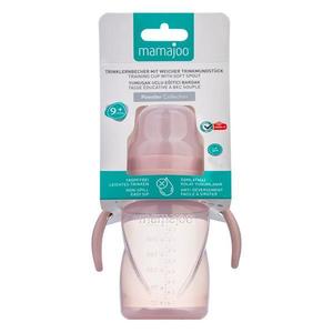 Cana Anticurgere cu Manere de 270 ml - Mamajoo Training Cup with Soft Spout, Roz Pudrat, 9+ luni, 1 buc imagine