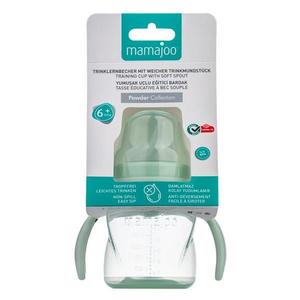 Cana Anticurgere cu Manere de 160 ml - Mamajoo Training Cup with Soft Spout, Verde Praf, 9+ luni, 1 buc imagine