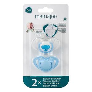 Set Suzete cu Design Ortodontic din Silicon - Mamajoo Elefant/Albastru, 6 m+, 2 buc imagine