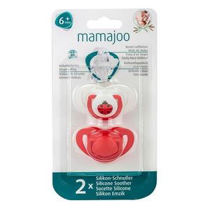 Set Suzete cu Design Ortodontic din Silicon - Mamajoo Buburuza/Rosie, 6 m+, 2 buc imagine