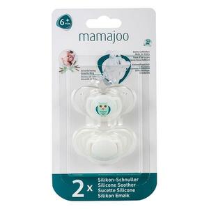 Set Suzete cu Design Ortodontic din Silicon - Mamajoo Bufnita/Alb, 6 m+, 2 buc imagine