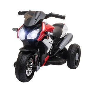 Motocicleta Electrica HOMCOM Copii 3-5 Ani cu Lumini Muzica Baterie 6V Negru Rosu | Aosom Romania imagine