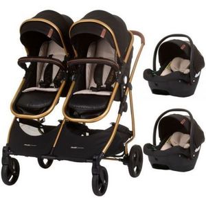 Carucior gemeni Chipolino Duo Smart 3 in 1 obsidian gold imagine