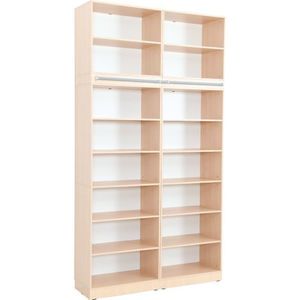 Set mobilier 40 Grande, ingust, cu rafturi pentru gradinita si scoala, culoare mesteacan imagine