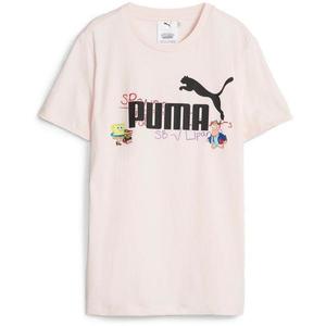 Tricou copii Puma x Spongebob Squarepants 62221224, 140, Roz imagine