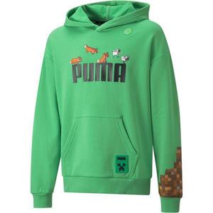 Hanorac copii Puma x Minecraft 53343687, 104, Verde imagine