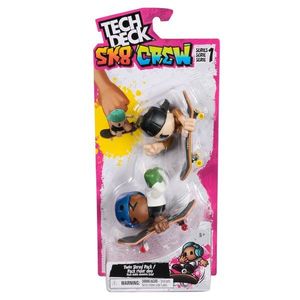 Set 2 mini placi de skateboard cu 2 figurine, Tech Deck, SK8 Crew, 20148776 imagine