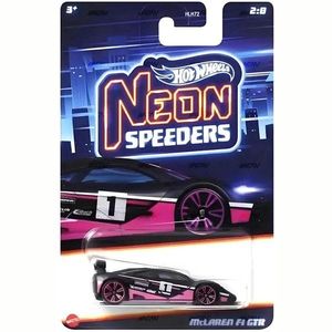 Masinuta metalica, Hot Wheels, Neon Speeders, Mclaren F1 GTR, HRW76 imagine