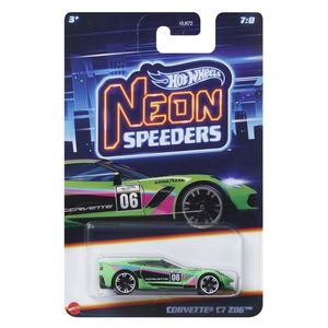 Masinuta metalica, Hot Wheels, Neon Speeders, Corvette C7 Z06, HRW81 imagine