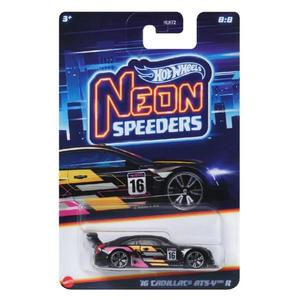 Masinuta metalica, Hot Wheels, Neon Speeders, 16 Cadillac Ats-V R, HRW82 imagine