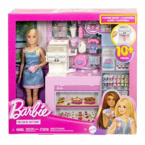 Set de joaca cu papusa Barbie, Coffee Shop, HXN94 imagine