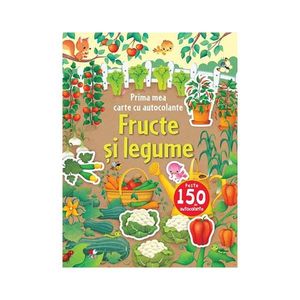 Carte cu autocolante Editura Litera, Fructe si legume imagine