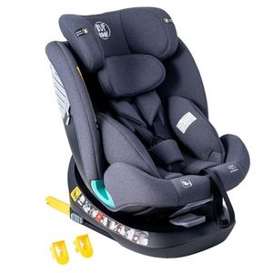 Scaun auto Deluxe Buf Boof i-Size cu isofix rotativ 360 grade 40-150 cm Saphir Grey imagine