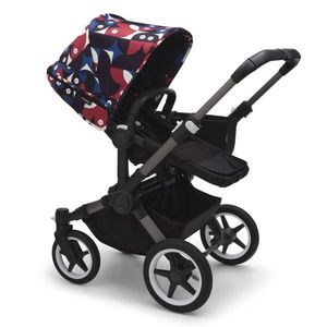 Capotina carucior Bugaboo Donkey 5 Animal explorer red blue imagine