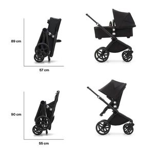 Carucior 2 in 1 Bugaboo Fox Cub black stormy blue imagine