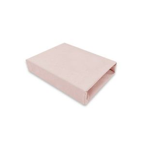 Cearceaf cu elastic MimiNu 90x40 cm din bumbac jersey powder pink imagine