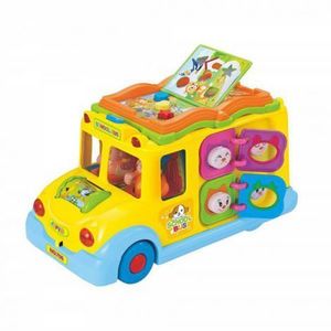 Jucarie - Autobuzul scolar cu sunete si lumini | Hola Toys imagine