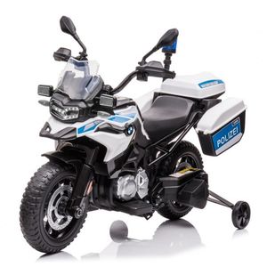 Motocicleta electrica de politie pentru copii, BMW F850 GS, 90W, 12V cu roti MOI Polizei imagine