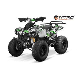 ATV electric NITRO Eco Warrior 1000W putere, baterie 48V 20Ah, Grafiti verde imagine