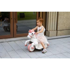 Tricicleta electrica pentru fetite, Kinderauto Poney 40W 6V, culoare Roz pal imagine