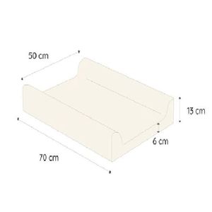 Saltea de infasat cu spate intarit si margini de protectie 50x70 cm Monstera Monkey imagine