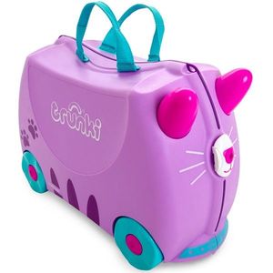 Valiza pentru copii Ride-On Pisicuta Cassie Trunki, Mov, 46 cm imagine