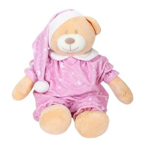 Ursulet de plus in pijama, Puffy Friends, Roz, 30 cm imagine