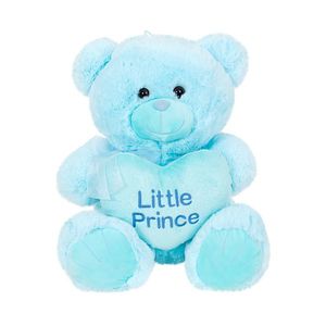 Ursulet de plus cu inima, Puffy Friends, Little Princess, Albastru, 45 cm imagine