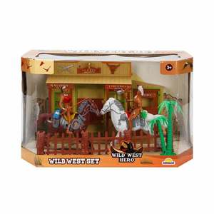 Set de joaca Cowboy cu 2 figurine, Wild West Hero imagine