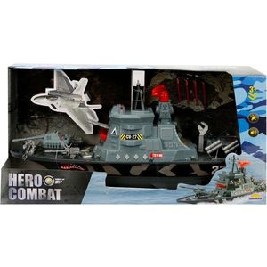 Nava militara cu lumini si sunete, Hero Combat, 58 cm imagine