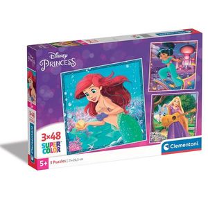 Puzzle Clementoni, Disney Princess, 3 x 48 piese imagine