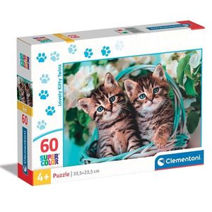 Puzzle Clementoni, Lovely Kitty Twins, 60 piese imagine