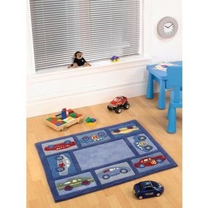 Covor Kiddy Play Racing Car Boy, 80X100 cm, multicolor imagine