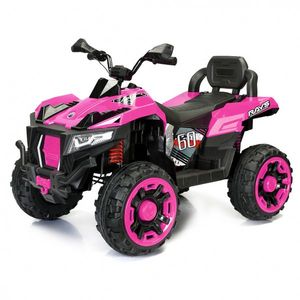 ATV electric pentru 2 copii, 4x4, Kinderauto BJFT009, 180W, 12V 12Ah, bluetooth, RC, roz imagine