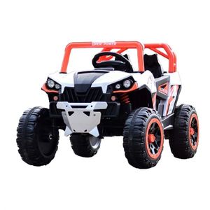 UTV electric pentru copii, Kinderauto RSR 4x4 120W 12V, cu roti moi si scaun tapitat, portocaliu imagine