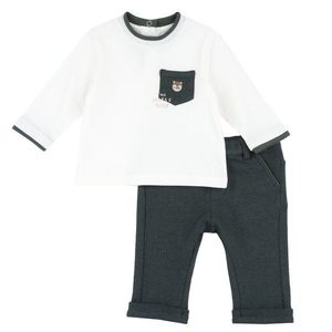 Costumas copii Chicco, bluza si pantaloni, kaki, 75979-67MFCO imagine