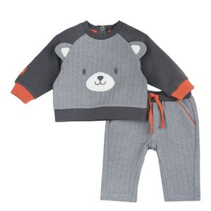 Costumas copii Chicco, bluza si pantaloni, gri, 75820-67MFCO imagine