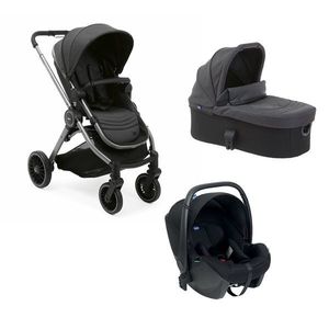 Carucior copii 3 in 1 Chicco Trio Best Friend Pro cu scaun auto Kory Essential, PirateBlack (negru), 0luni+ imagine