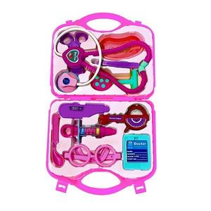 Set Trusa Medicala Asistenta Doctor Teno®, joc de rol, 11 accesorii si cutie penntru depozitare, 37.5 x 21 cm, roz deschis imagine