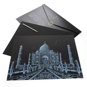 Joc creativ tip plansa de razuit, antistres, pentru adulti sau copii, model Taj Mahal, India imagine