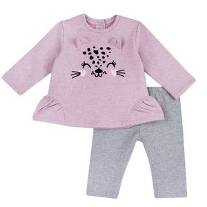 Costum bluza si colanti copii Chicco, roz prafuit, 75969-67MFCO imagine