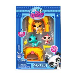 Set de joaca cu 3 animalute, Littlest Pet Shop, Tiki Jungle imagine