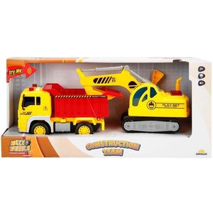 Set vehicule de constructie, Maxx Wheels, Excavator si camion, 1: 20 imagine