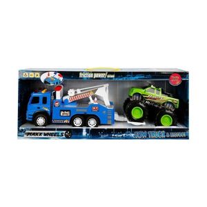 Set camion transportor cu masina de teren, Maxx Wheels imagine