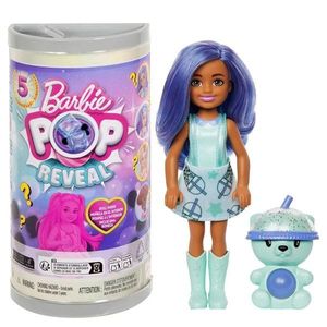 Papusa surpriza Chelsea, Barbie, Pop Reveal, Bubble Tea, 5 surprize, HRK63 imagine