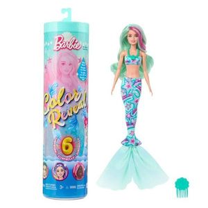 Papusa surpriza, Barbie, Color Reveal, Mermaid, 6 surprize, HRK12 imagine