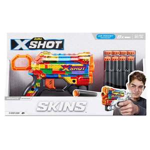 Blaster cu 8 sageti, X-Shot, Excel Skins Menace, Striper, 36515N imagine