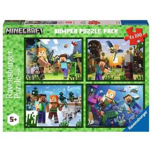 Puzzle 4 in 1 - Minecraft | Ravensburger imagine